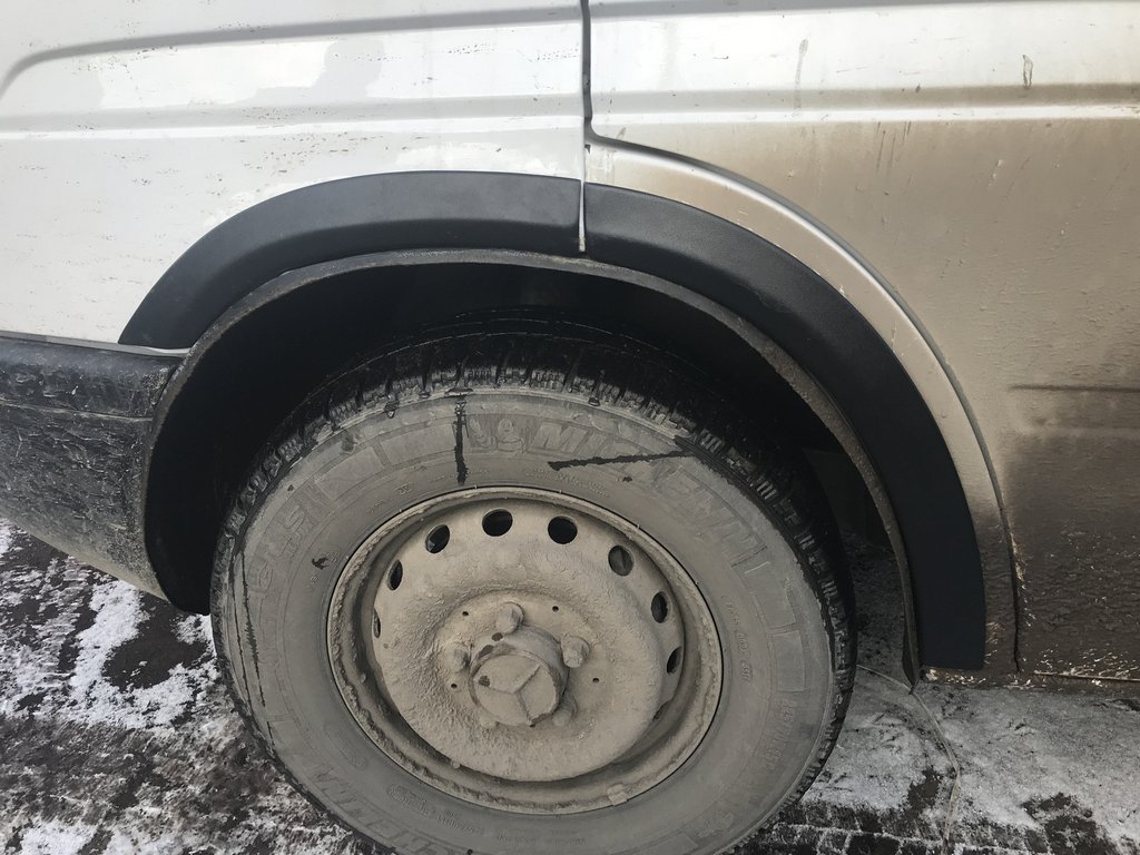 Накладки на арки (6 шт, чорні) для Volkswagen LT 1995-2006 рр