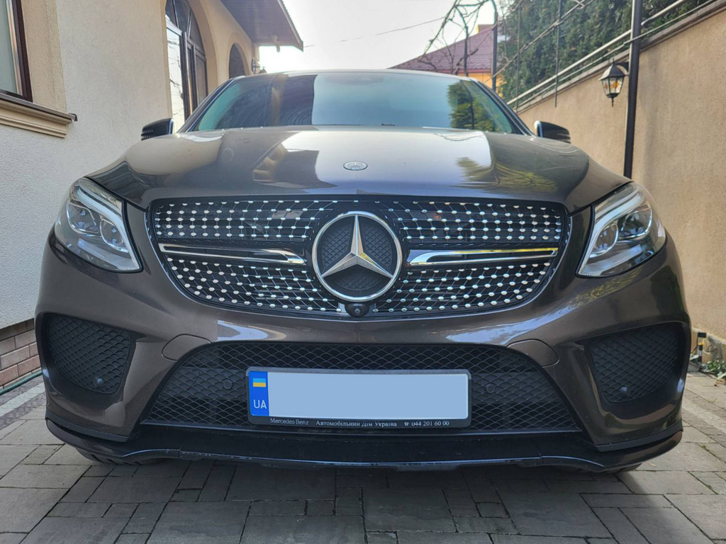 Тюнінг решітка радіатора (Diamond Black) Без камери для Mercedes GLE coupe C292 2015-2019 рр