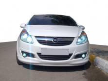 Передня нижня накладка (під фарбування) для Opel Corsa D 2007-2014 рр