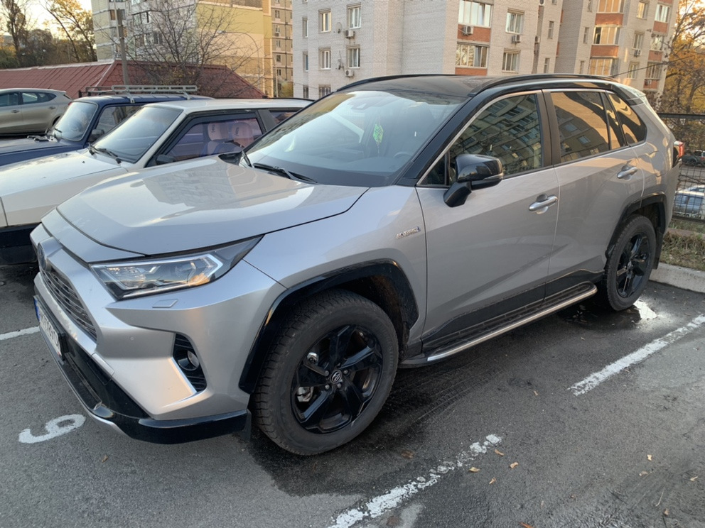 Бокові пороги OEM V1A (2 шт, алюміній) для Toyota Rav 4 2019-2025 рр