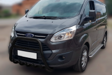 Кенгурятник WT006 F1-56 Black (нерж) Ford Custom 2013-2022 рр.
