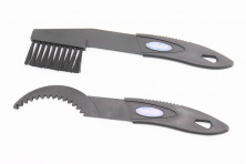 Щетка+гребенка для чистки звезд и цепи, пластиковые к-кт, чёрные KL-7001+KL-7002 KS