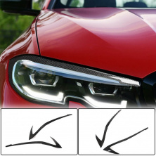 Вії на фари (2018-2022, Карбон) BMW 3 серия G20/G21 2018- гг.