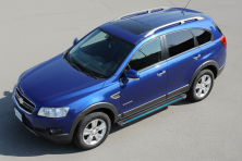 Бокові пороги Maya Blue (2 шт., Алюміній) 2016-2019 Chevrolet Captiva 2006-2019 рр.