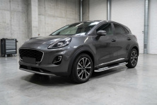 Бокові пороги Tayga V2 (2 шт., Алюміній) Ford Puma 2019- рр.