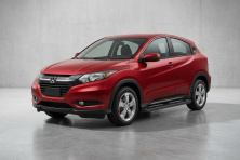 Бокові пороги Allmond Black (2 шт., Алюміній) Honda HR-V 2014-2021 рр.