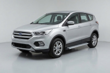 Бокові пороги Maya V2 (2 шт., Алюміній) З чорним листям на дверях Ford Kuga/Escape 2013-2019 рр.