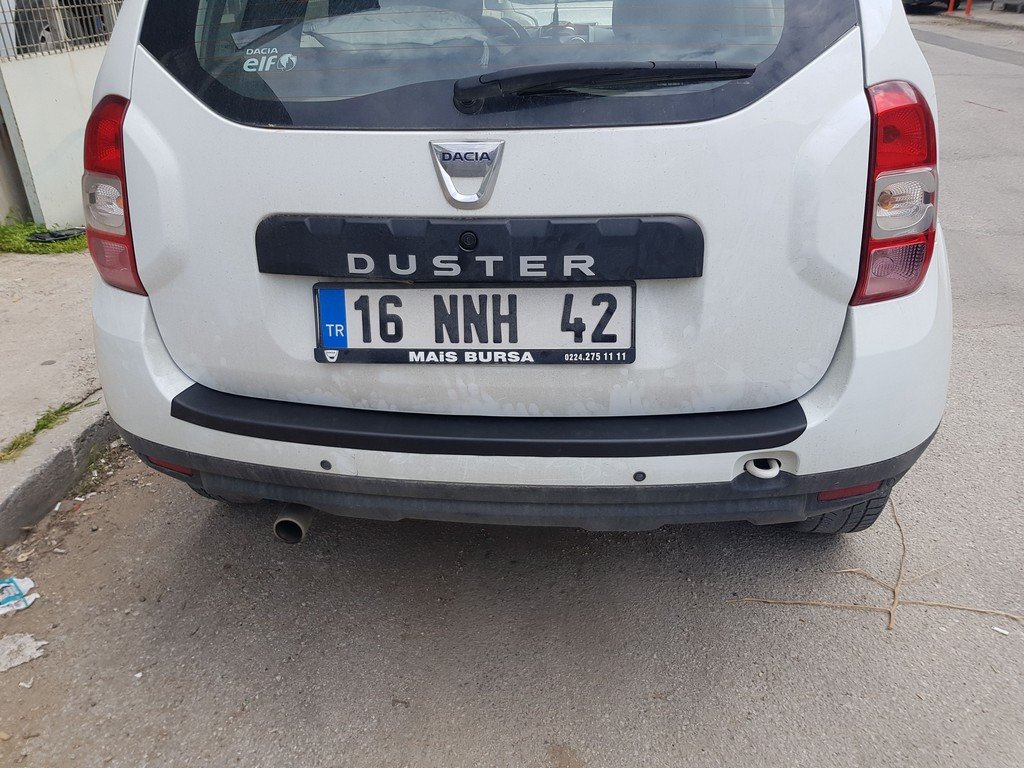 Накладка на задній бампер EuroCap (ABS) для Dacia Duster 2008-2018 рр