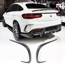 Накладки на задній бампер (Карбон) Mercedes GLE coupe C292 2015-2019 рр.