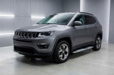 Бокові пороги Mevsim Grey (2 шт., Алюміній) Jeep Compass 2016- рр.