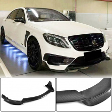 Накладка на передній бампер Lip (для S63 AMG 2014-2017, Карбон) Mercedes S-сlass W222 2013-2022 рр.