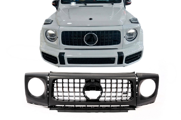 Решітка і накладки на фари G63 для Mercedes G сlass W463 2018-2024 рр