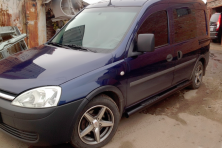 Бічні труби Black (2 шт., нерж.) Opel Combo 2002-2012 рр.