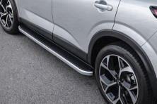 Бокові пороги Tayga Grey (2 шт., Алюміній) Nissan Qashqai 2021- рр.