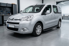 Бокові пороги Tayga Black (2 шт., алюміній) Citroen Berlingo 2008-2018 рр.
