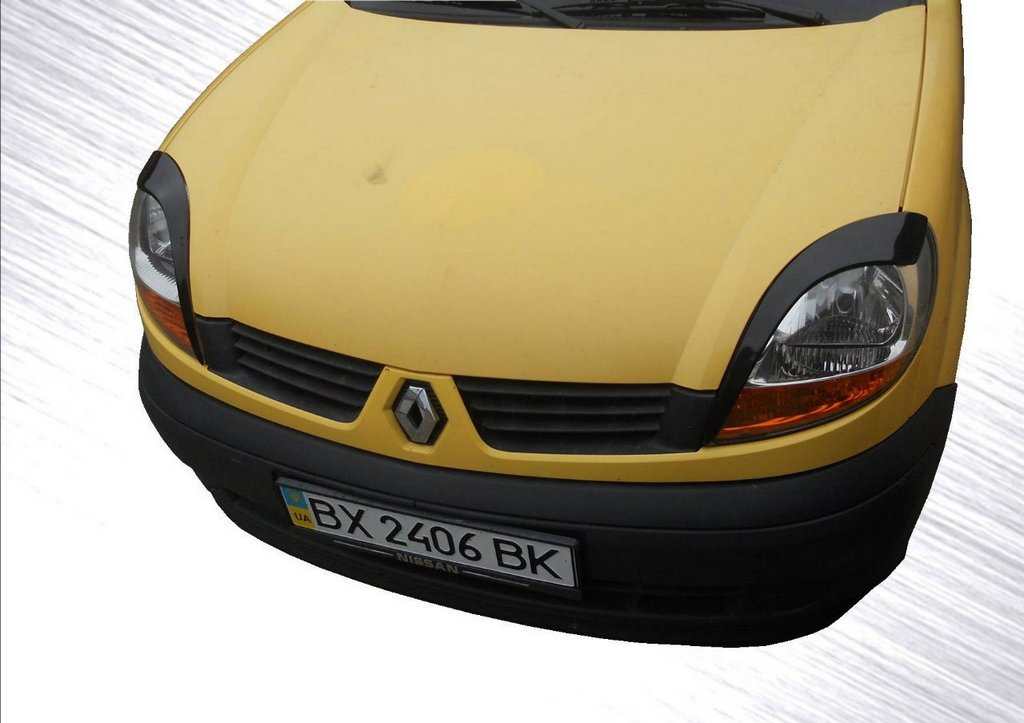 Війки (2 шт., Чорний ABS) (2003-2008) Чорний глянець для Renault Kangoo рр