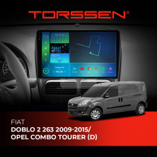 Штатна магнітола Torssen 2K Fiat Doblo 2 263 09-15/Opel Combo Tourer (D) F9332 4G Carplay DSP