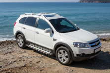 Бокові пороги Rainbow (2 шт., Алюміній) 2016-2019 Chevrolet Captiva 2006-2019 рр.