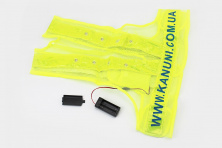 Жилет безопасности светоотражающий сетка LED, L (54*52см) KS