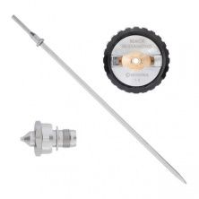 Комплект 1.4мм форсунка, воздушная головка, игла для краскопультов HVLP BLACK M-DIAMOND (PT-0163, PT-0164, PT-0168) STORM