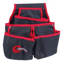 Сумка поясная слесарно-строительная, 4 кармана, полиэстер INTERTOOL