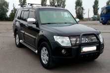 Кенгурятник QT007 Black (нерж.) Mitsubishi Pajero Wagon IV 2006-2021 рр.