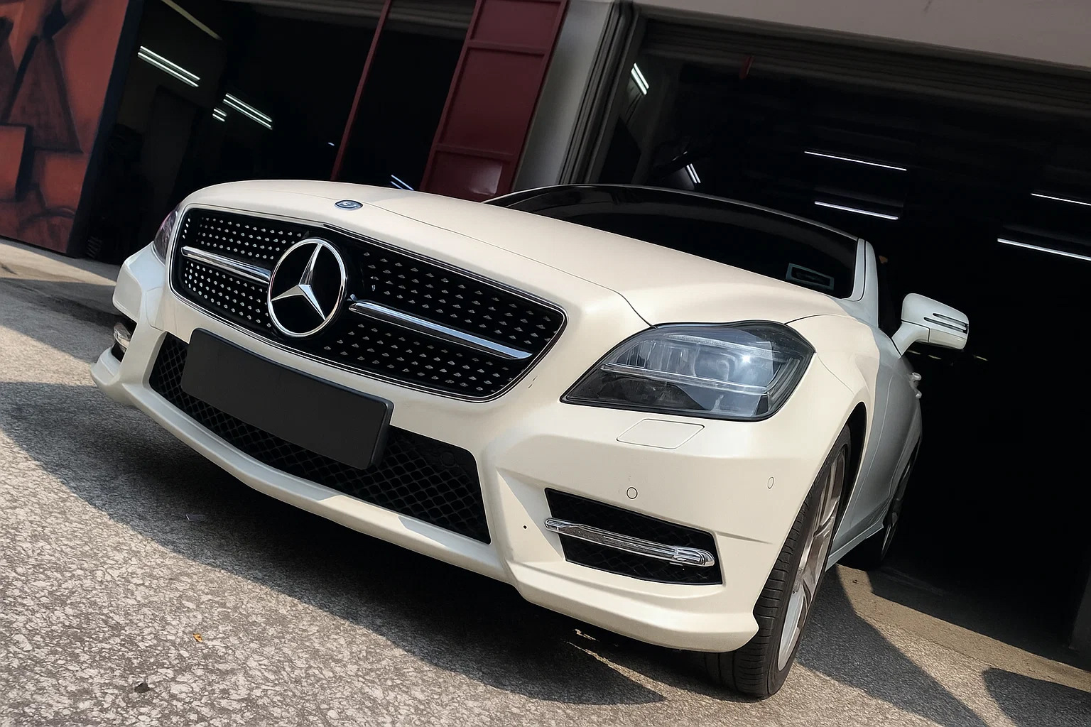 Передня решітка 2011-2014 (Diamond Silver) для Mercedes CLS C218 рр