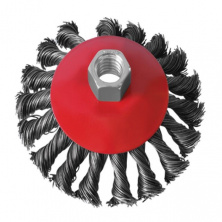 Щетка конусная 125 мм, для КШМ, М14 (пучки крученой проволоки)