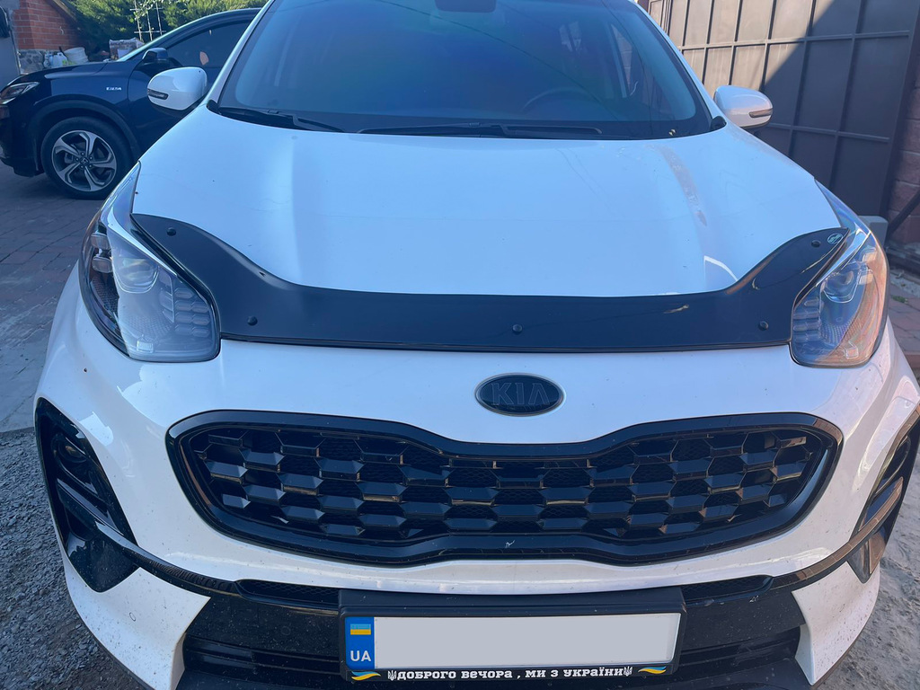 Дефлектор капоту (EuroCap) для Kia Sportage 2015-2021 рр