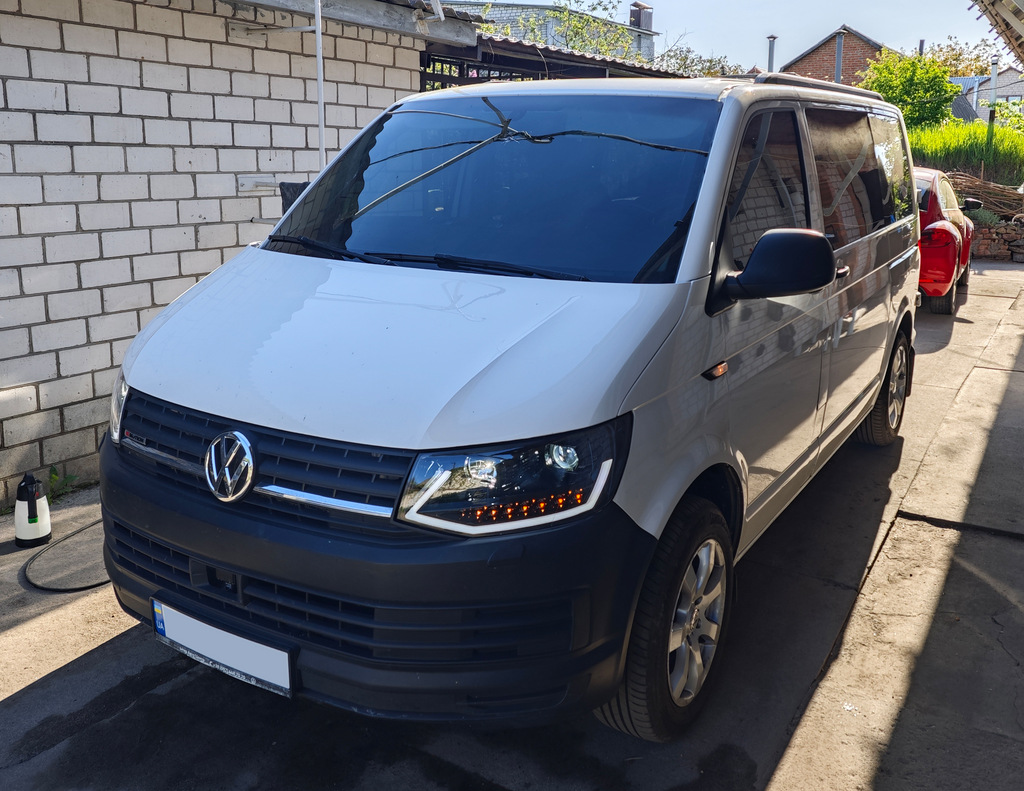 Передні фари LED з вогнями (Black, 2 шт) для Volkswagen T6