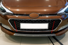 Накладка на решітку бампера 2014-2018 (нерж) Hyundai I-20 2014-2020 рр.