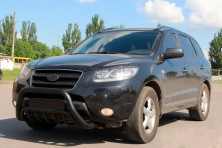 Кенгурятник WT002 Black (нерж.) Hyundai Santa Fe 2 2006-2012 рр.