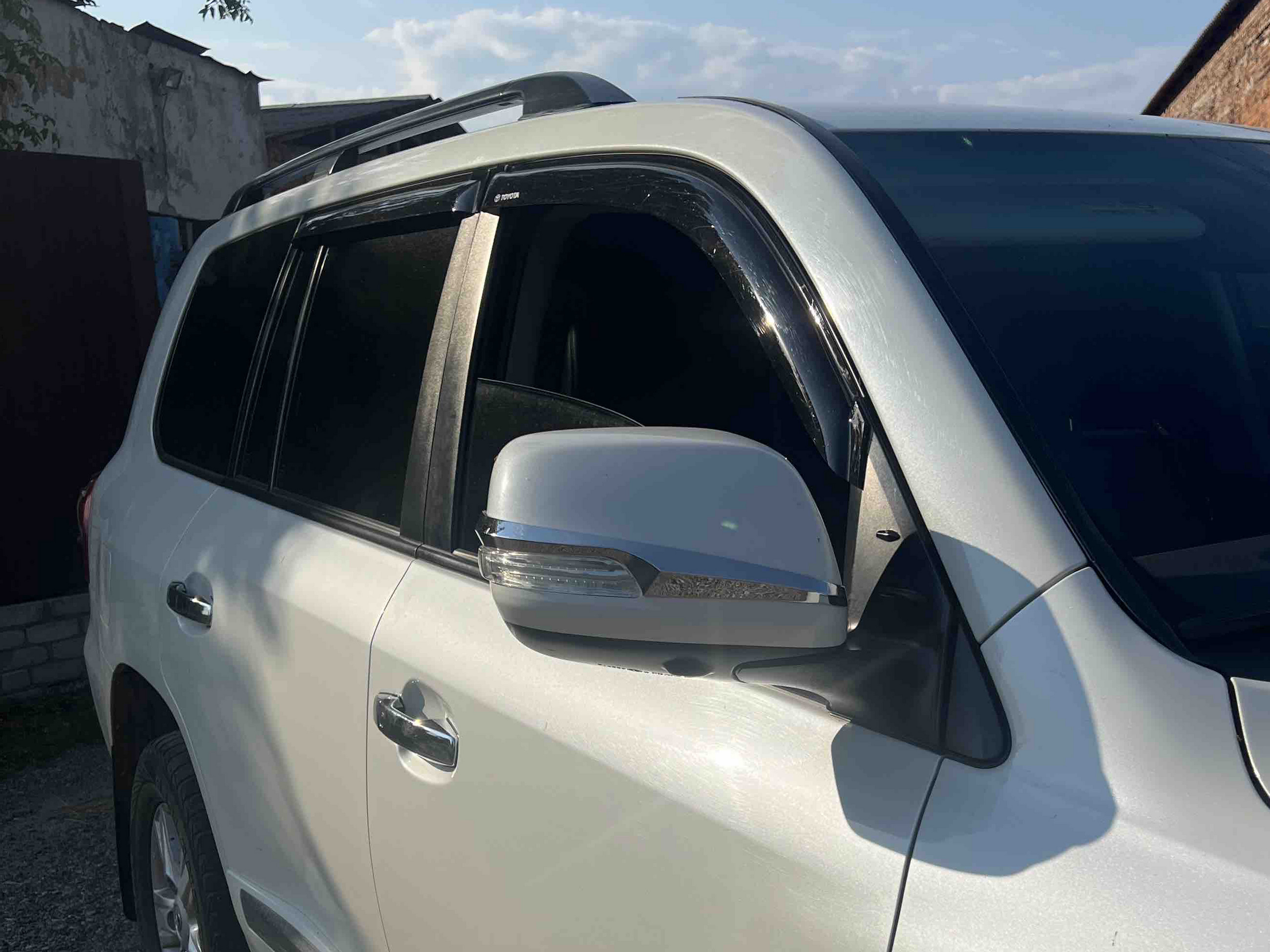 Смужки на дзеркала (2 шт, хром) для Toyota Land Cruiser Prado 150 2009-2023 рр