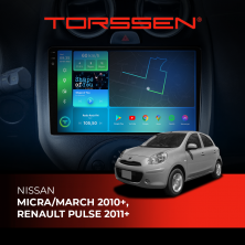 Штатна магнітола Torssen 2K Nissan Micra/March 2010+, Renault Pulse 2011+ FL9 4+64Gb 4G Carplay DSP