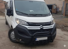 Передня дуга WT003 Black (нерж.) Peugeot Boxer 2006-2025 рр.