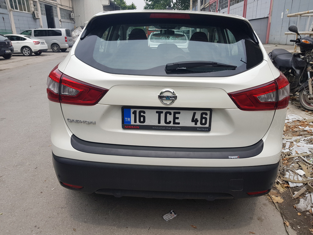 Накладка на задній бампер EuroCap (2014-2017, ABS) для Nissan Qashqai рр