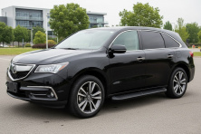Бокові пороги Tayga Black (2 шт., Алюміній) Acura MDX 2013-2020 рр.