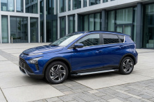 Бокові пороги Allmond Grey (2 шт., Алюміній) Hyundai Bayon 2021- рр.