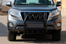Кенгурятник QT007 Black (нерж) Toyota Land Cruiser Prado 150 2009-2023 рр.