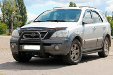 Кенгурятник QT007 Black (нерж.) Kia Sorento I BL 2002-2009 рр.