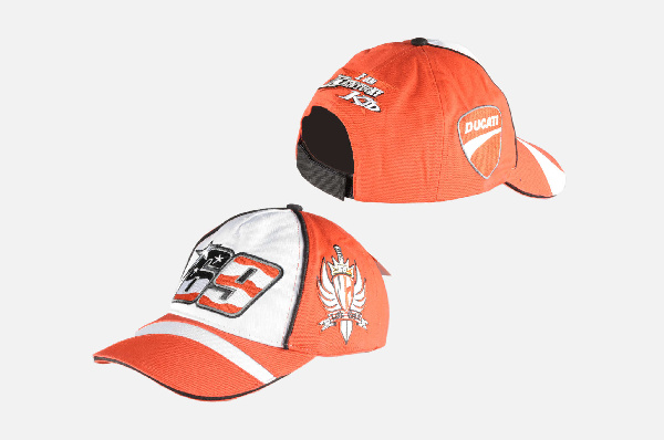 Бейсболка 69 NICKY HAYDEN AND DUCATI (бело-красная, 100% хлопок)