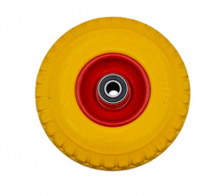 Колесо 3,00 -4 TL (бескамерное, под ось d-20мм) (силикон, желтое) KOSA