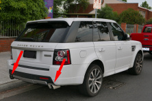 Насадки на глушник V2 (2 шт, нерж) Range Rover Sport 2005-2013 рр.