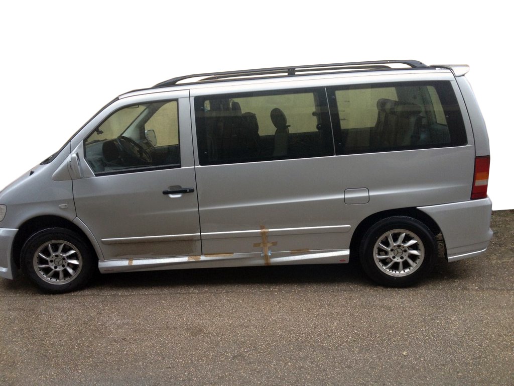 Бічні спідниці Спорт 1 (під фарбування) для Mercedes Vito W638 1996-2003 рр