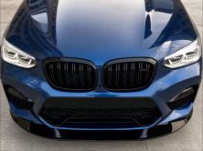 Передня Lip накладка 3D (для F98 2018-2022, чорний глянець) BMW X4 G02 2018- рр.