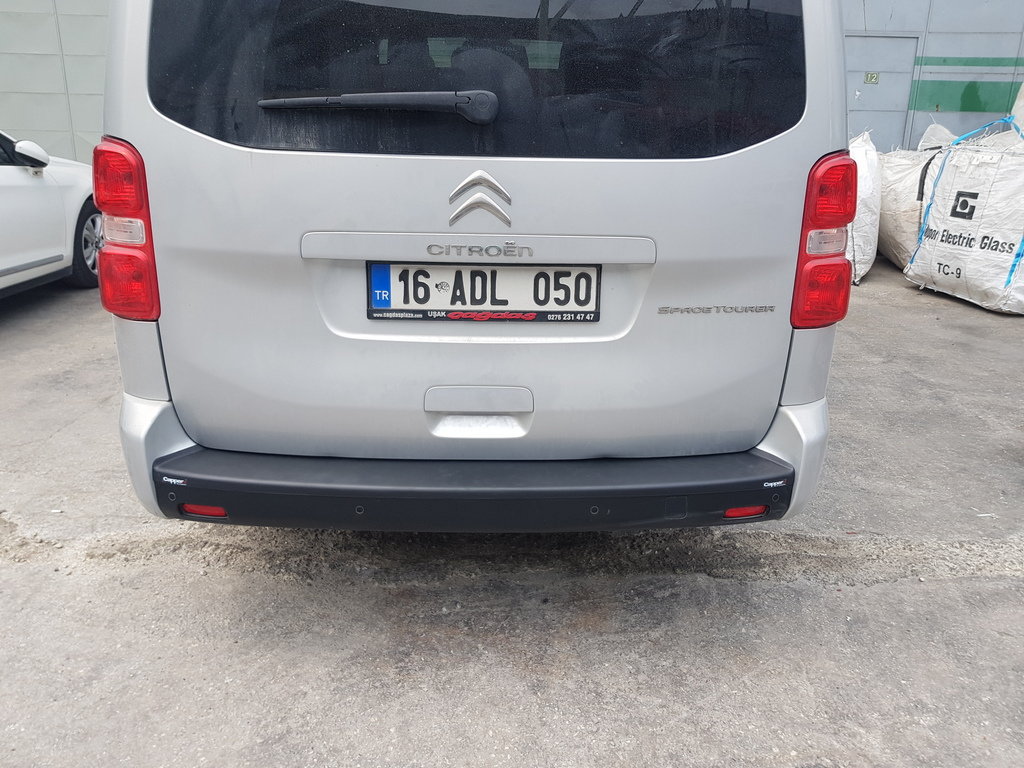 Накладка на задній бампер EuroCap (на довгу базу, ABS) для Citroen SpaceTourer 2016- рр