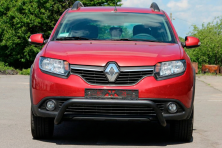 Передня дуга WT007 Black (нерж.) Renault Sandero 2013-2022 рр.