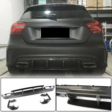 Дифузер заднього бампера V1 (для AMG-Line / A45 AMG HB) Mercedes A-сlass W176 2012-2018 рр.