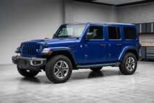 Бокові пороги Maya Blue (2 шт., Алюміній) Jeep Wrangler 2018- рр.