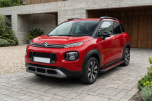 Бокові пороги Maya Red (2 шт., Алюміній) Citroen C-3 Aircross 2017-2024 рр.